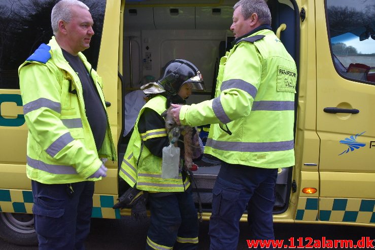 Brand i kolonihavehus. Lohsevej i Vejle. 12/01-2018. Kl. 11:50.