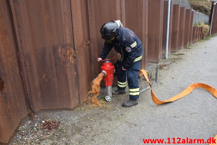 Brand i kolonihavehus. Lohsevej i Vejle. 12/01-2018. Kl. 11:50.