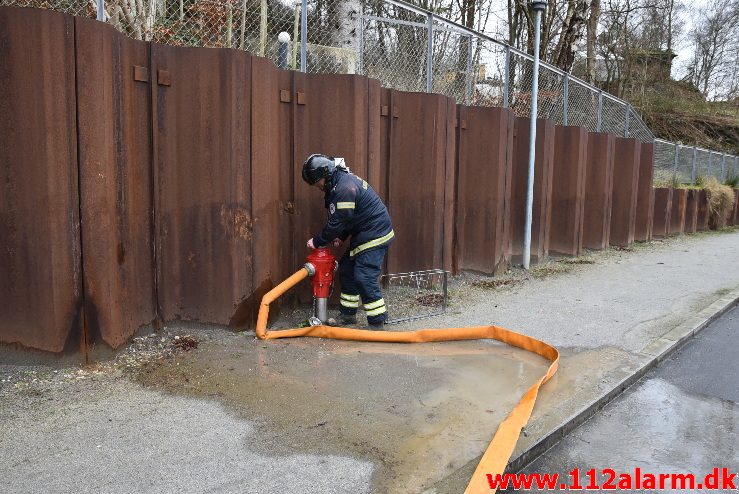 Brand i kolonihavehus. Lohsevej i Vejle. 12/01-2018. Kl. 11:50.