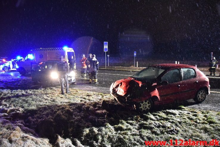 Kvinde overså den anden bilist. Bredstenvej ved Skibet. 17/01-2018. Kl. 06:32.