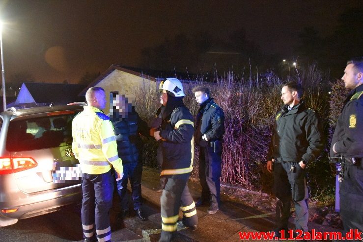 Brand i villa. Gludsmindevej i Vejle. 19/01-2018. Kl. 19:27.