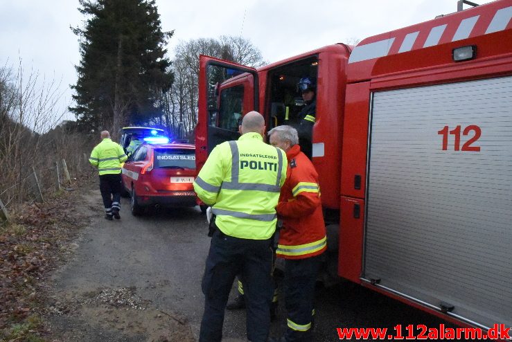 Redning Personpåkørsel tog. Strandvejen i Vejle. 28/01-2018. Kl. 09:39.