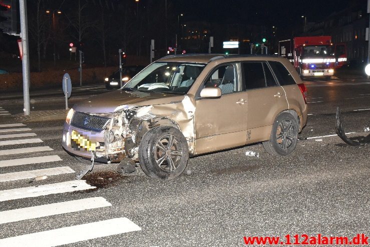 Forurening efter FUH. Horsensvej/Skovgade i Vejle. 3/02-2018. Kl. 18:53.