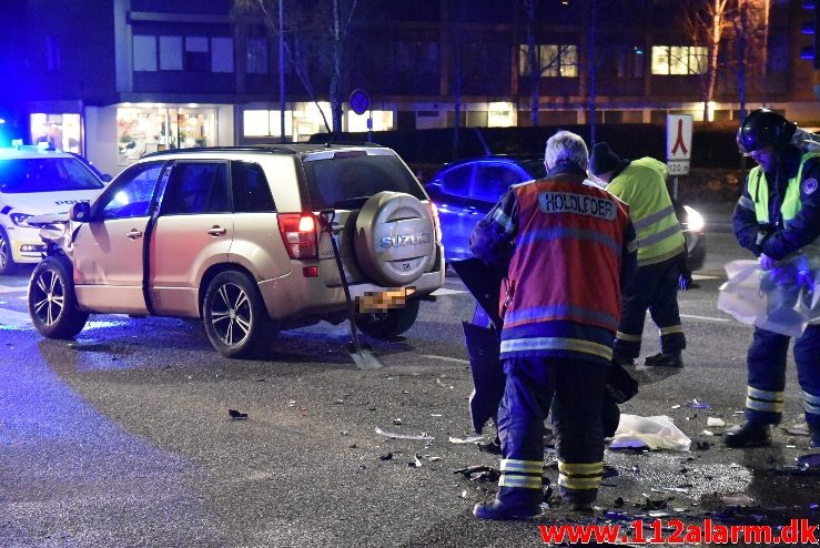 Forurening efter FUH. Horsensvej/Skovgade i Vejle. 3/02-2018. Kl. 18:53.