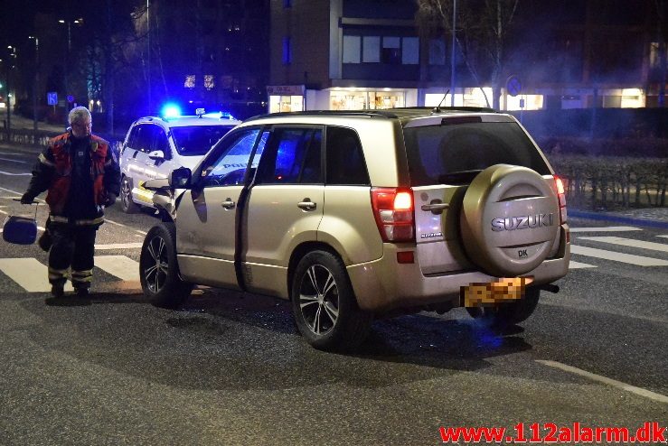 Forurening efter FUH. Horsensvej/Skovgade i Vejle. 3/02-2018. Kl. 18:53.