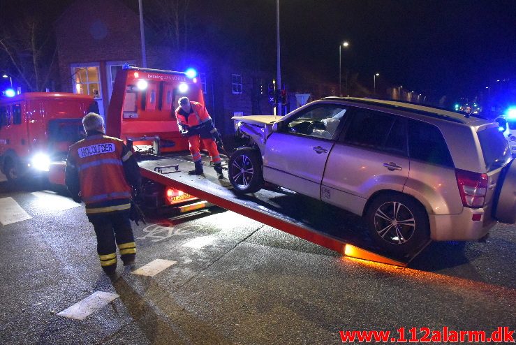 Forurening efter FUH. Horsensvej/Skovgade i Vejle. 3/02-2018. Kl. 18:53.