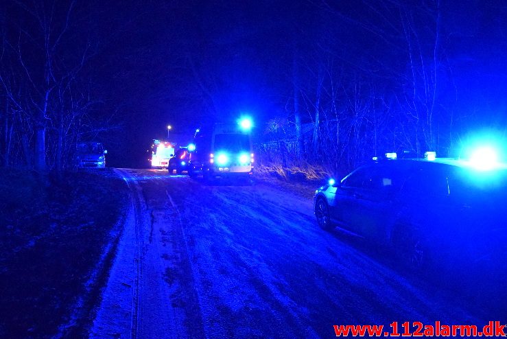 Bygn.brand-Gård. Nørupvej Ved Gadbjerg. 03/02-2018. Kl. 22:44.