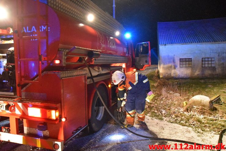 Bygn.brand-Gård. Nørupvej Ved Gadbjerg. 03/02-2018. Kl. 22:44.