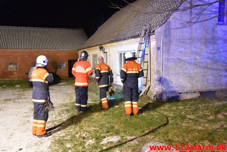 Bygn.brand-Gård. Nørupvej Ved Gadbjerg. 03/02-2018. Kl. 22:44.