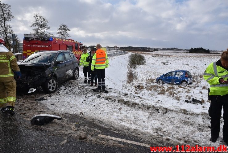 FUH med fastklemt. Tørringvej ved Sandved. 28/02-2018. Kl. 11:16.