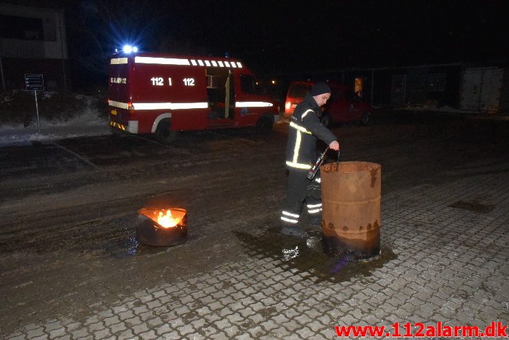 Øvelse på Syddansk Erhvervsskole i Vejle. 28/02-2018. Kl. 19:00.