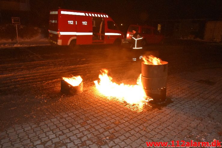 Øvelse på Syddansk Erhvervsskole i Vejle. 28/02-2018. Kl. 19:00.