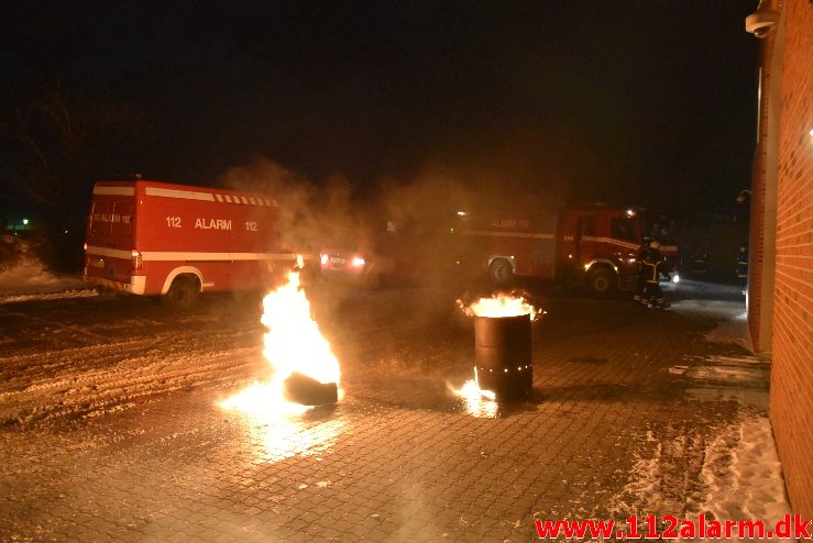 Øvelse på Syddansk Erhvervsskole i Vejle. 28/02-2018. Kl. 19:00.