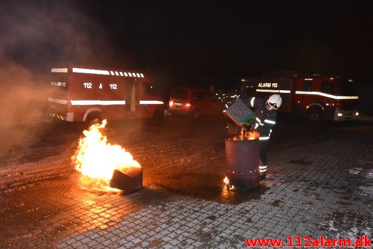 Øvelse på Syddansk Erhvervsskole i Vejle. 28/02-2018. Kl. 19:00.