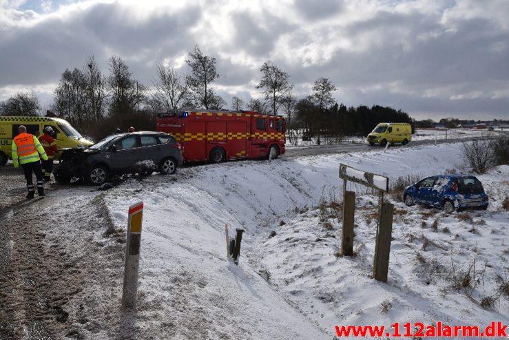 FUH med fastklemt. Tørringvej ved Sandved. 28/02-2018. Kl. 11:16.