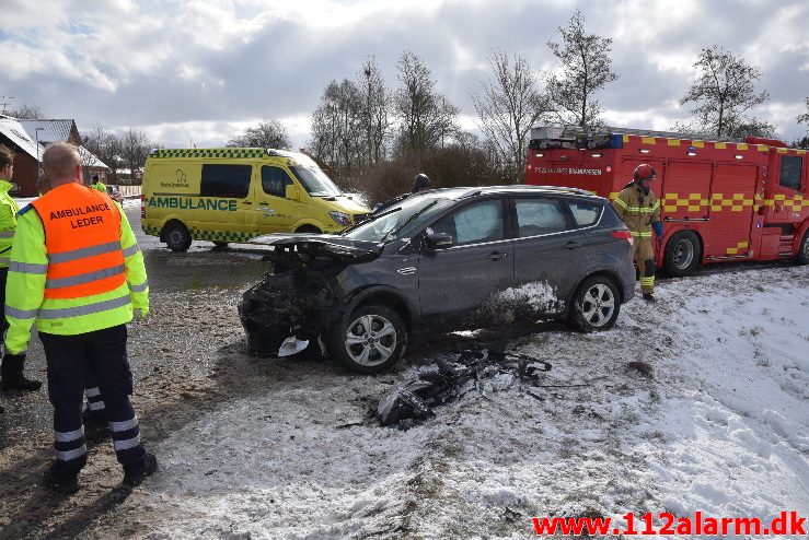 FUH med fastklemt. Tørringvej ved Sandved. 28/02-2018. Kl. 11:16.