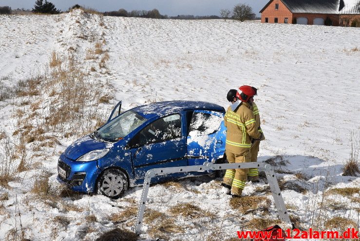 FUH med fastklemt. Tørringvej ved Sandved. 28/02-2018. Kl. 11:16.