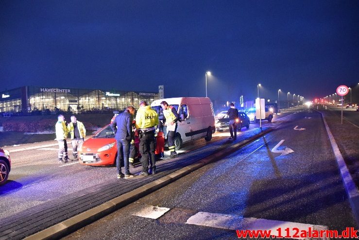 FUH med fastklemt. Horsensvej i Vejle. 09/03-2018. Kl. 18:41.