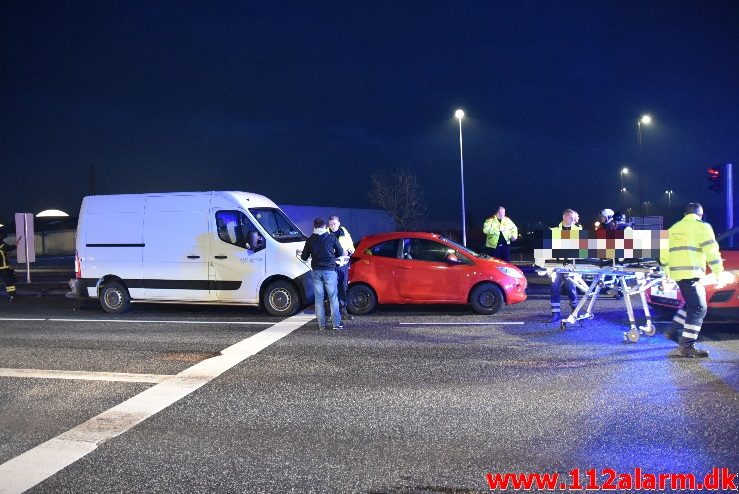 FUH med fastklemt. Horsensvej i Vejle. 09/03-2018. Kl. 18:41.