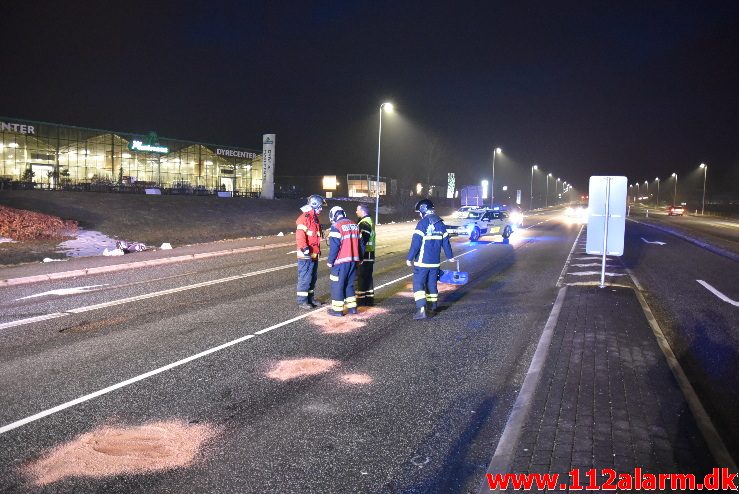 FUH med fastklemt. Horsensvej i Vejle. 09/03-2018. Kl. 18:41.