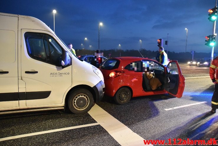 FUH med fastklemt. Horsensvej i Vejle. 09/03-2018. Kl. 18:41.