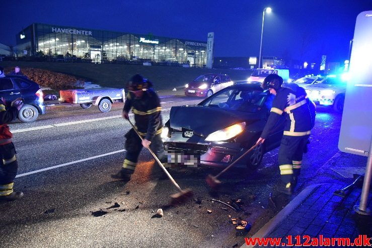 FUH med fastklemt. Horsensvej i Vejle. 09/03-2018. Kl. 18:41.