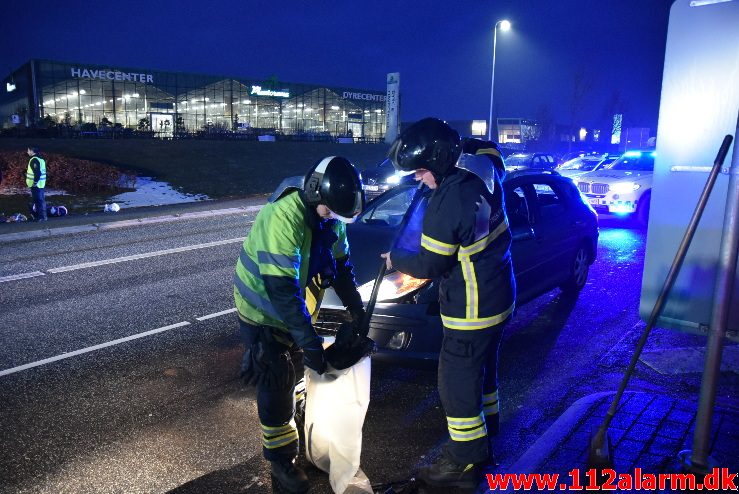 FUH med fastklemt. Horsensvej i Vejle. 09/03-2018. Kl. 18:41.