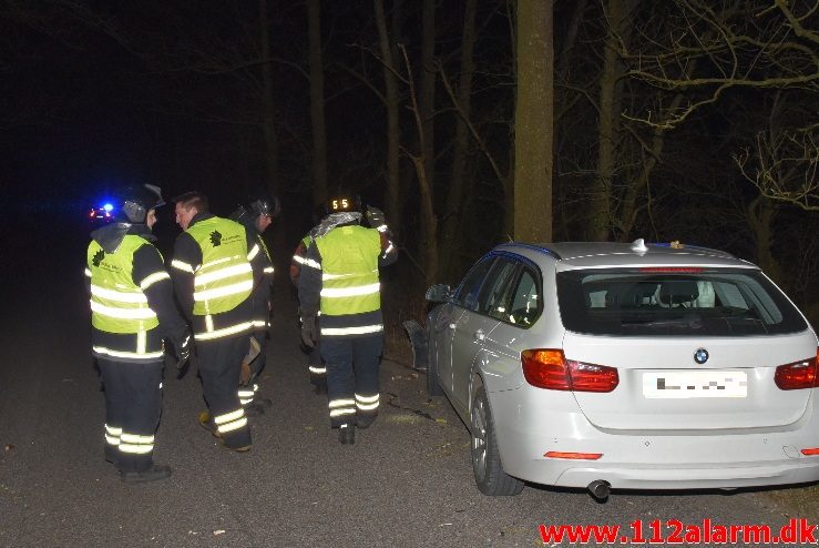 FUH med fastklemte. Tornvadshavevej ved Børkop. 17/03-2018. Kl. 21:52.