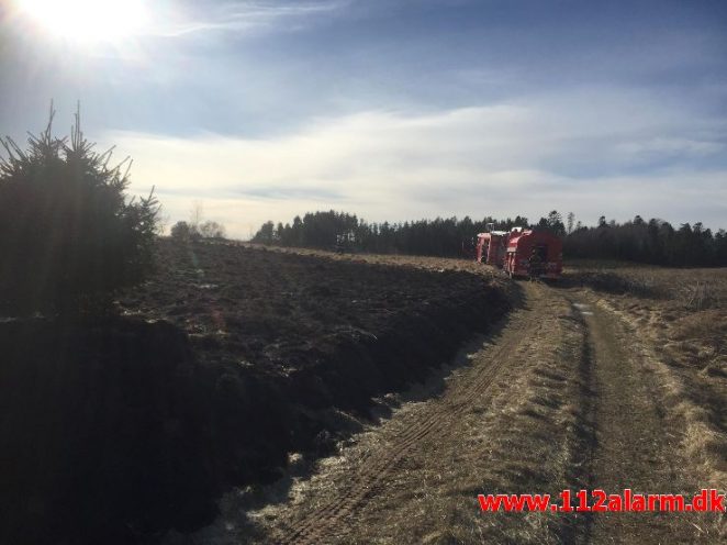 Naturbrand / hede / klit. Bindeballevej i Randbøl. 20/03-2018. Kl.14:58.