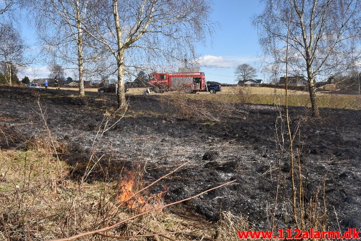 Naturbrand / Mark. Buldalen ved knabberup. 20/03-2018. Kl. 14:09.