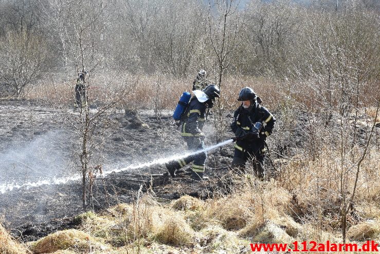 Naturbrand / Mark. Buldalen ved knabberup. 20/03-2018. Kl. 14:09.