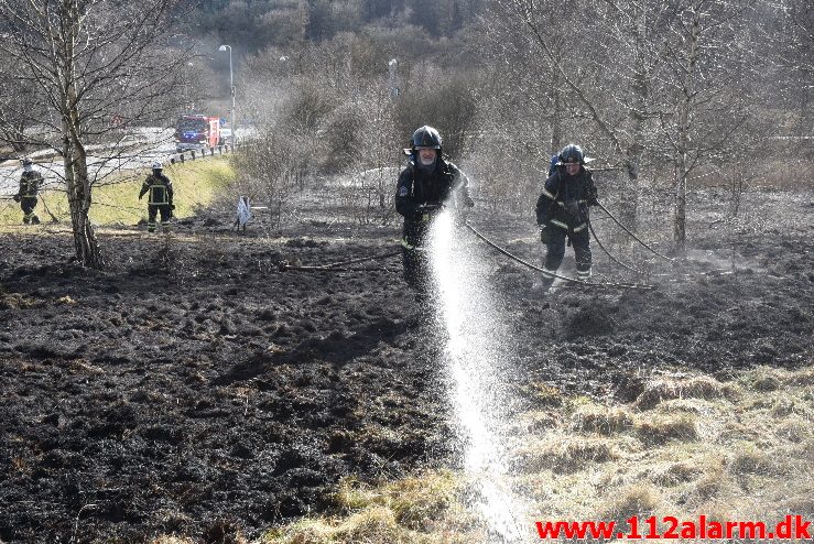 Naturbrand / Mark. Buldalen ved knabberup. 20/03-2018. Kl. 14:09.