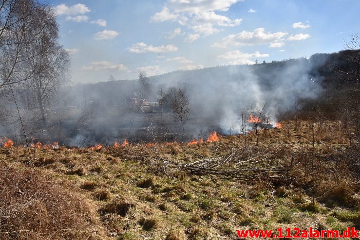 Naturbrand / Mark. Buldalen ved knabberup. 20/03-2018. Kl. 14:09.