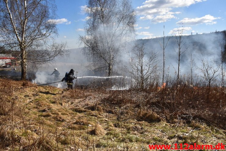 Naturbrand / Mark. Buldalen ved knabberup. 20/03-2018. Kl. 14:09.