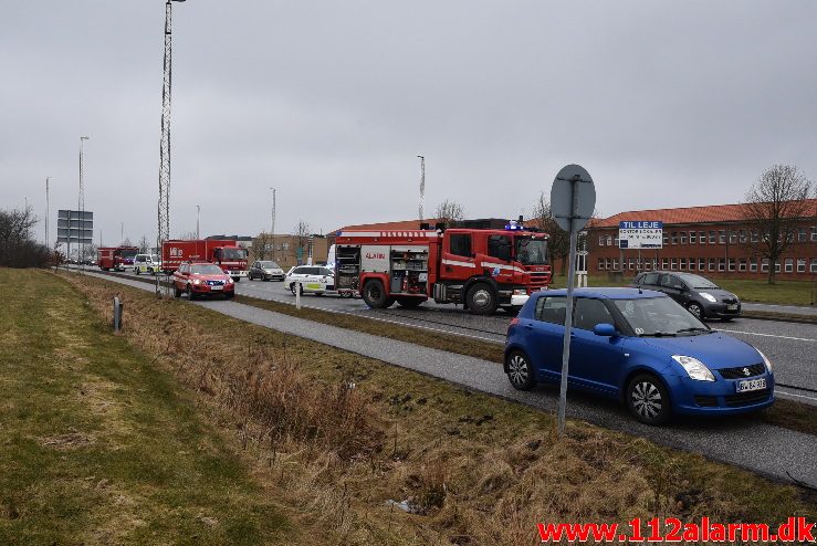 Voldsomt uheld. Fredericiavej i Vejle. 24/03-2018. Kl. 11:03.