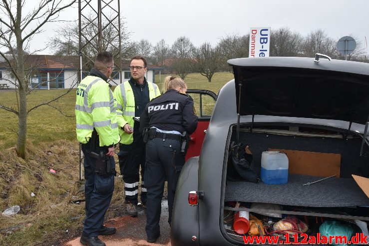 Voldsomt uheld. Fredericiavej i Vejle. 24/03-2018. Kl. 11:03.