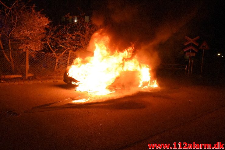 Bilbrand. Sjællandsgade 19 i Vejle. 24/04-2018. Kl. 00:46.