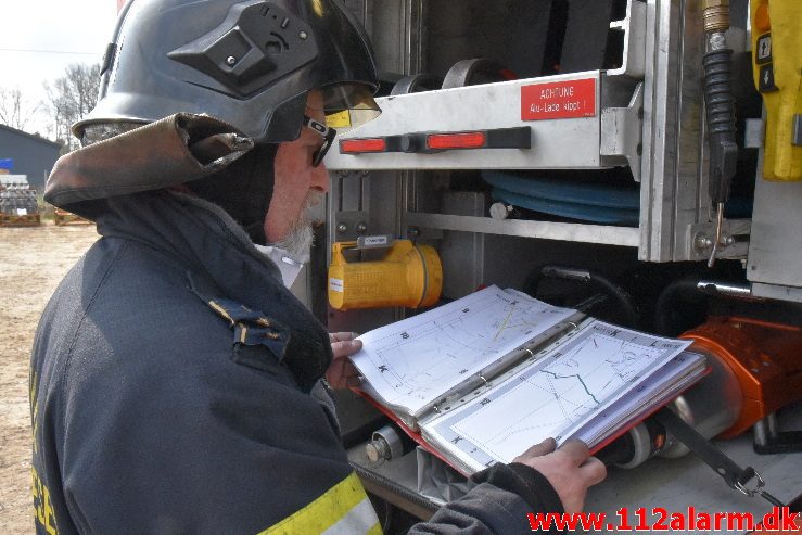 Brand ved Centrum Pæle. Grønlandsvej 96 i Vejle. 29/04-2018. Kl. 10:42.