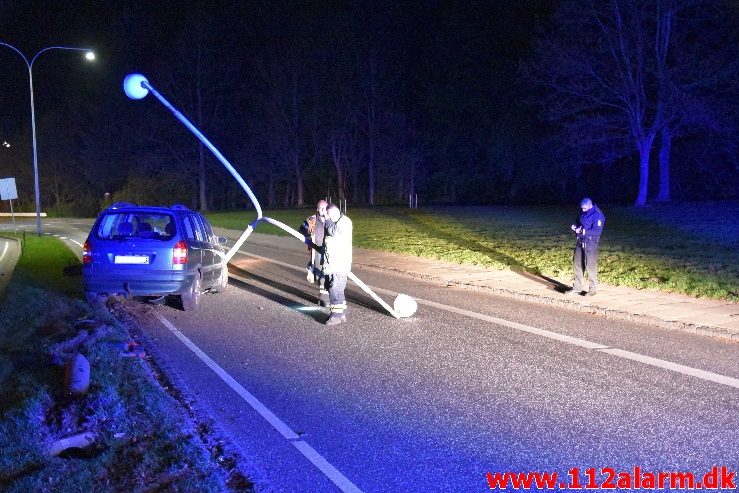 Trafikuheld. Grønlandsvej i Vejle.06/05-2018. Kl. 00:05.