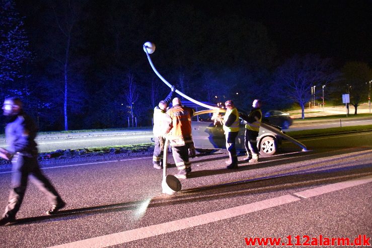 Trafikuheld. Grønlandsvej i Vejle.06/05-2018. Kl. 00:05.