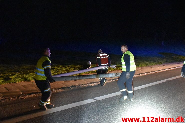 Trafikuheld. Grønlandsvej i Vejle.06/05-2018. Kl. 00:05.