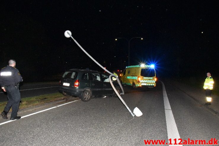 Trafikuheld. Grønlandsvej i Vejle.06/05-2018. Kl. 00:05.