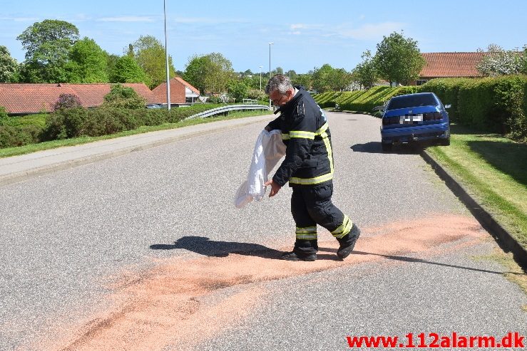 Fuh med fastklemt. kragelundvej i Børkop. 11/05-2018. Kl. 13:59.