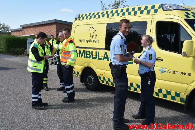 Fuh med fastklemt. kragelundvej i Børkop. 11/05-2018. Kl. 13:59.