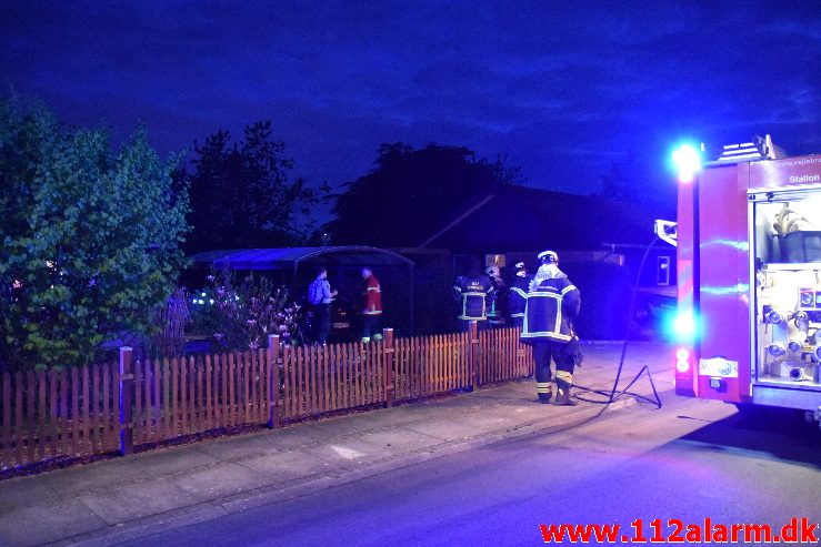 Brand i Villa. krogårdsparken i Smidstrup. 12/05-2018. Kl. 22:14.