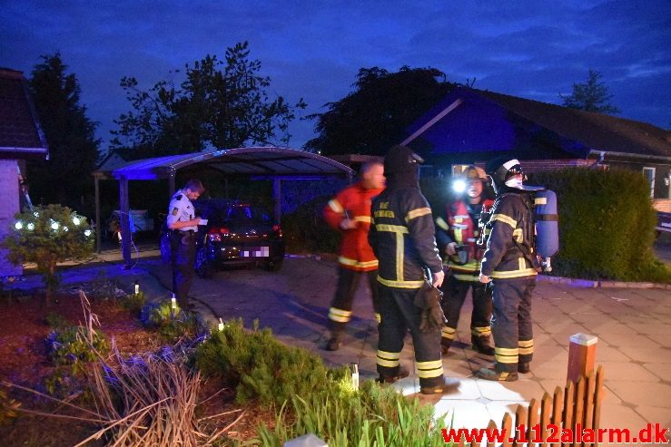 Brand i Villa. krogårdsparken i Smidstrup. 12/05-2018. Kl. 22:14.