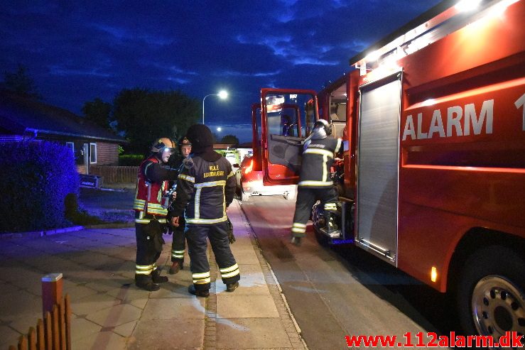 Brand i Villa. krogårdsparken i Smidstrup. 12/05-2018. Kl. 22:14.