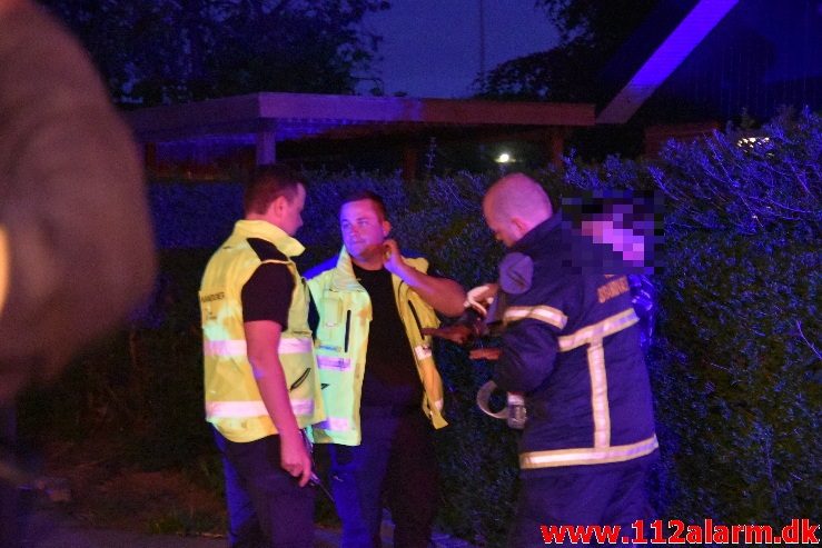 Brand i Villa. krogårdsparken i Smidstrup. 12/05-2018. Kl. 22:14.