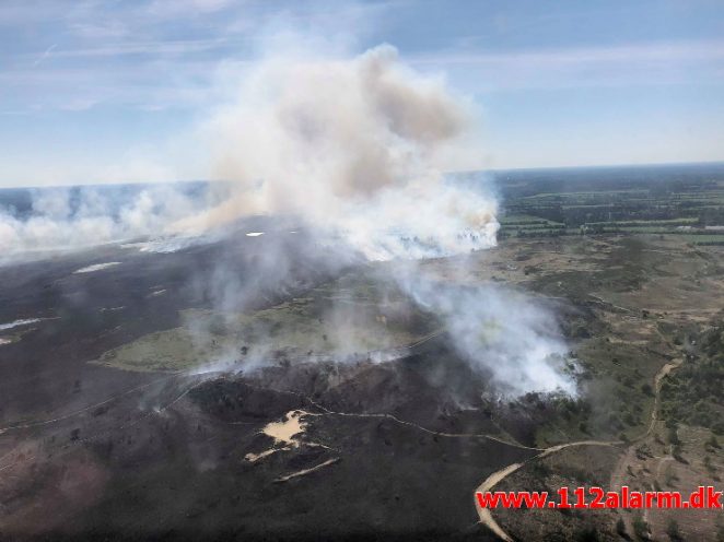 Større hedebrand. Randbøl. 25/05-2018. Kl. 11:28.