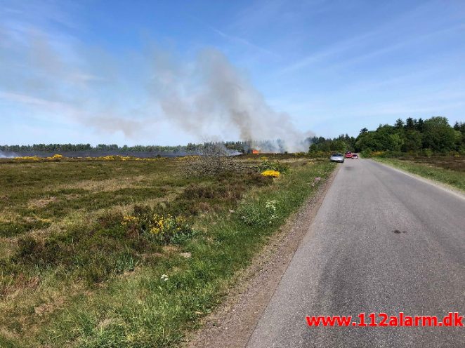 Større hedebrand. Randbøl. 25/05-2018. Kl. 11:28.